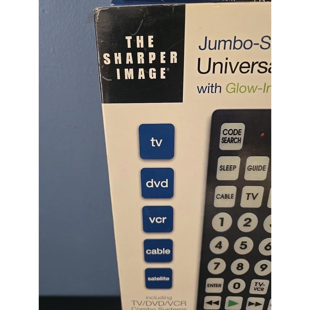 The Sharper Image Jumbo Universal Remote Glow In The Dark‎ Keys